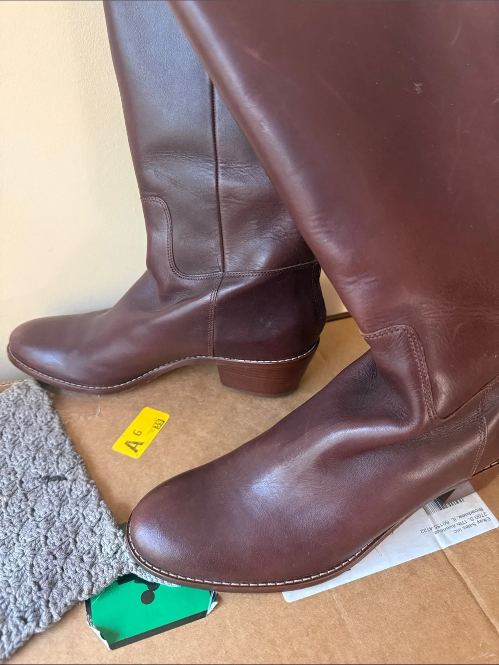 Coach Women’s Brown Leather Mid-Calf Boots, size 10b, gently worn